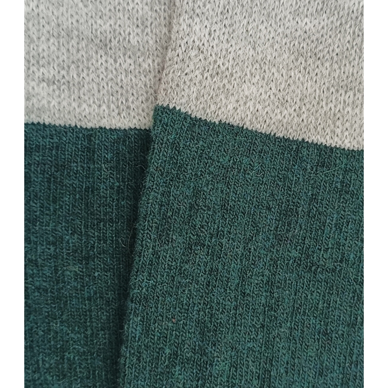 Calcetines Lana Verde Y Gris