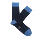 Navy and Light Blue Wool Socks