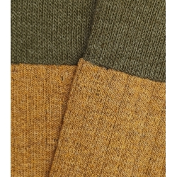 Calcetines Lana Mostaza Y Verde