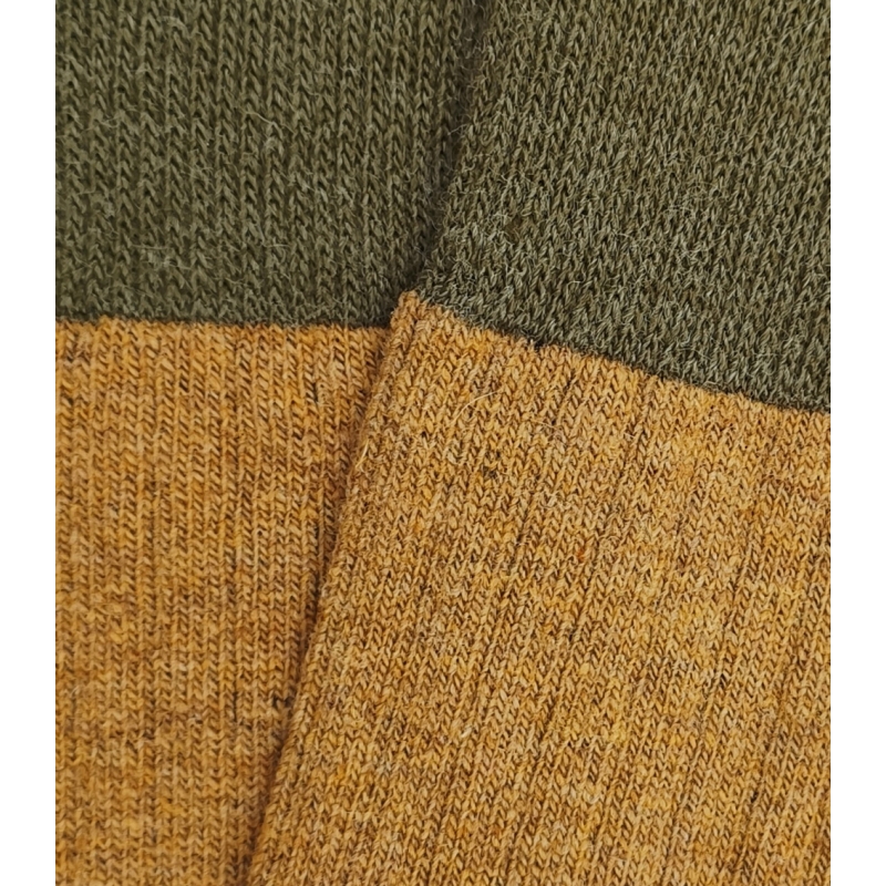 Mustard and Green Wool Socks