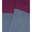Light Blue and Burgundy Bird's Eye Knee High Socks