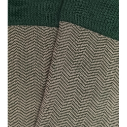 Light Green and Green Herringbone Knee High Socks