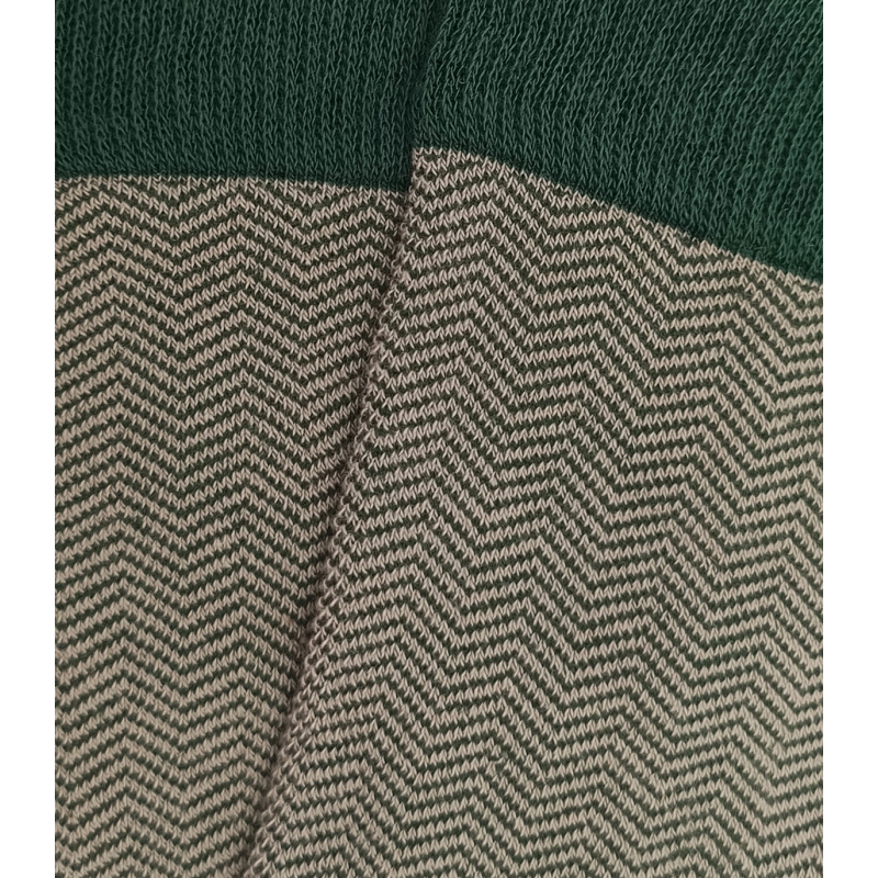 Calcetines Altos Espiga Verde Claro Y Verde