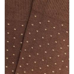 Brown and Beige Polka Dot High Socks