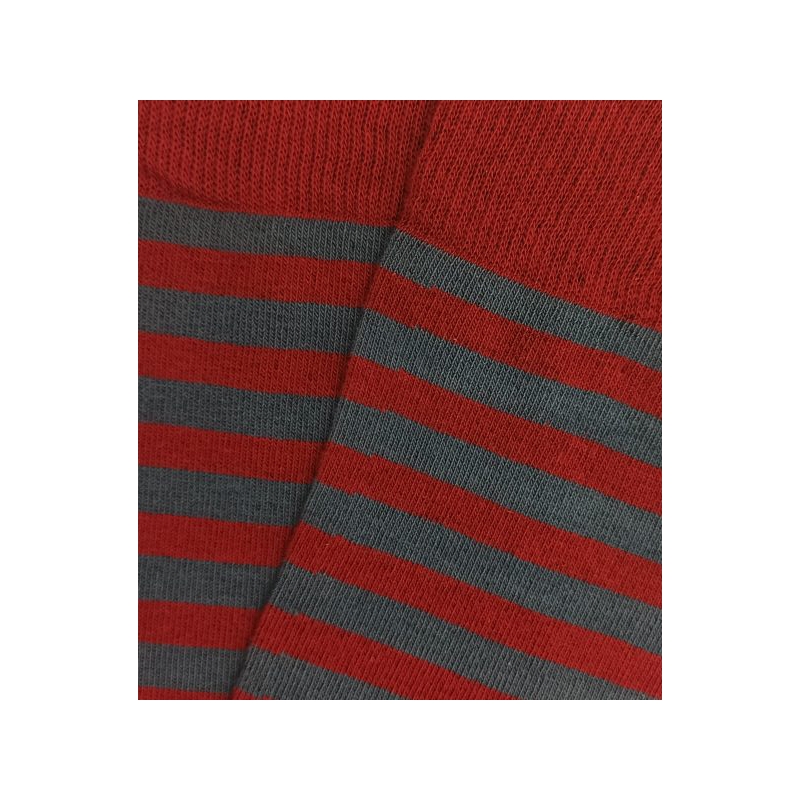 Blue and Burgundy Striped Knee High Socks