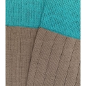 Taupe and Turquoise Knee High Socks