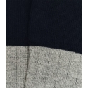 Grey and Navy Ribbed Knee High Socks