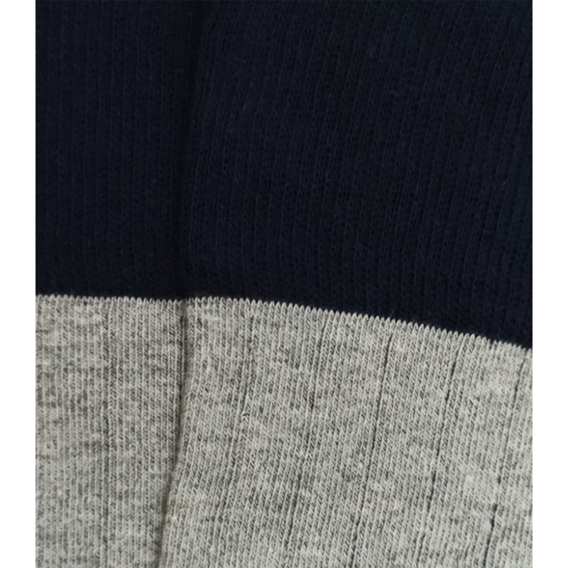 Grey and Navy Ribbed Knee High Socks