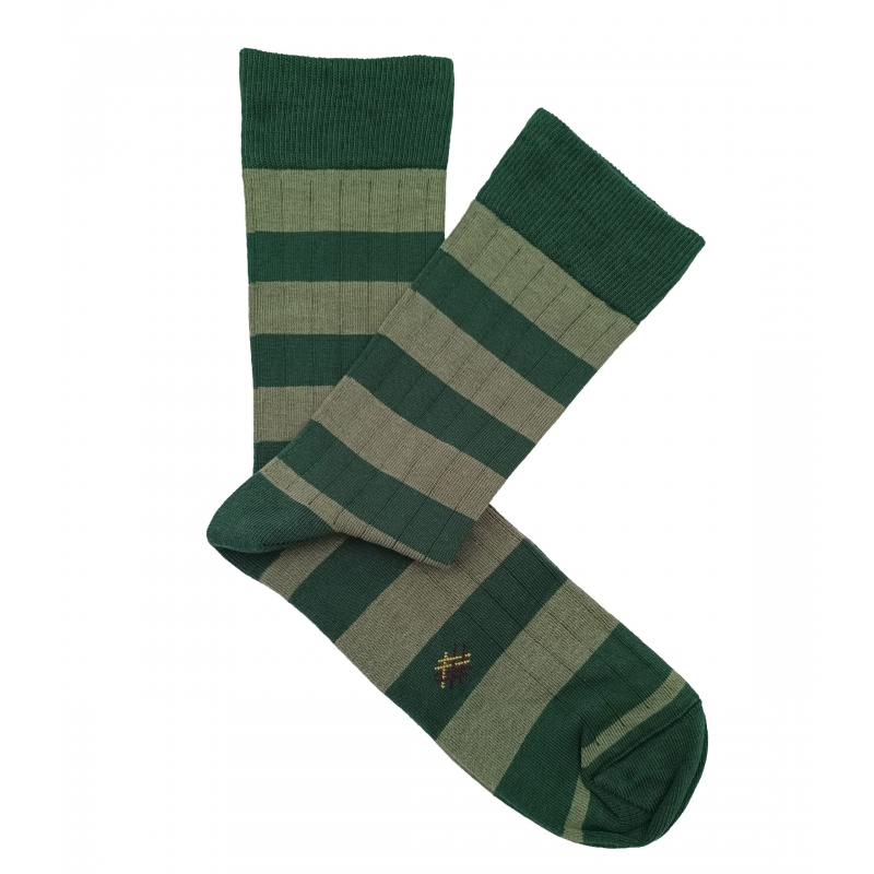 Green Striped Socks