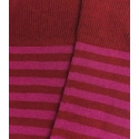 Calcetines Rayas Finas Burdeos Y Fresa