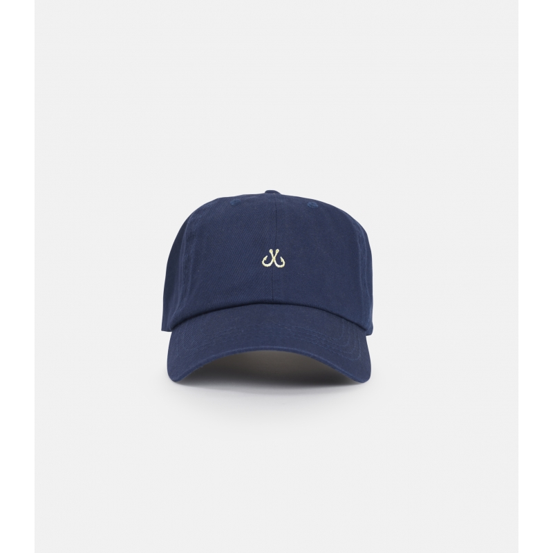 gorra azul azur hook azul marino logo anzuelos bordados