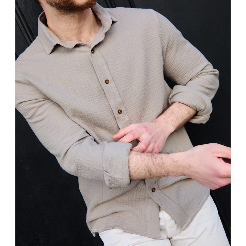 Taupe Bambula Shirt