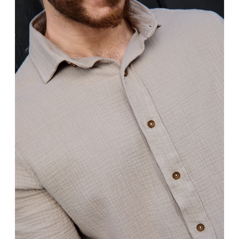 Camisa Bámbula Taupe