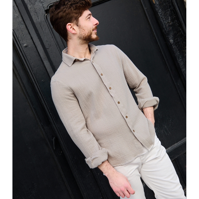 Taupe Bambula Shirt