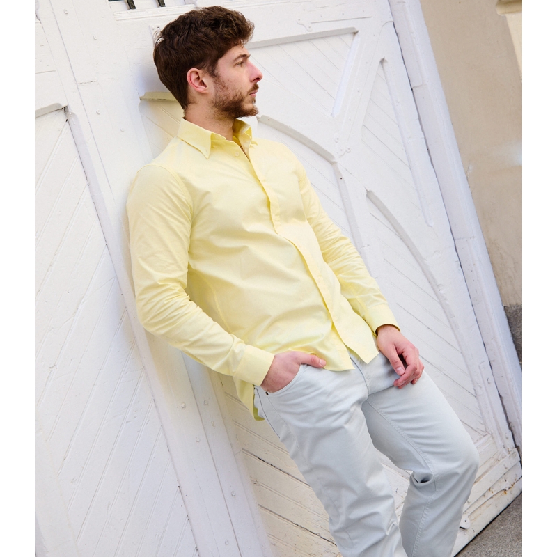 Yellow Button-Down Oxford Shirt