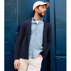 Chaqueta Punto Arroz Azul Algodón Trifitrofa