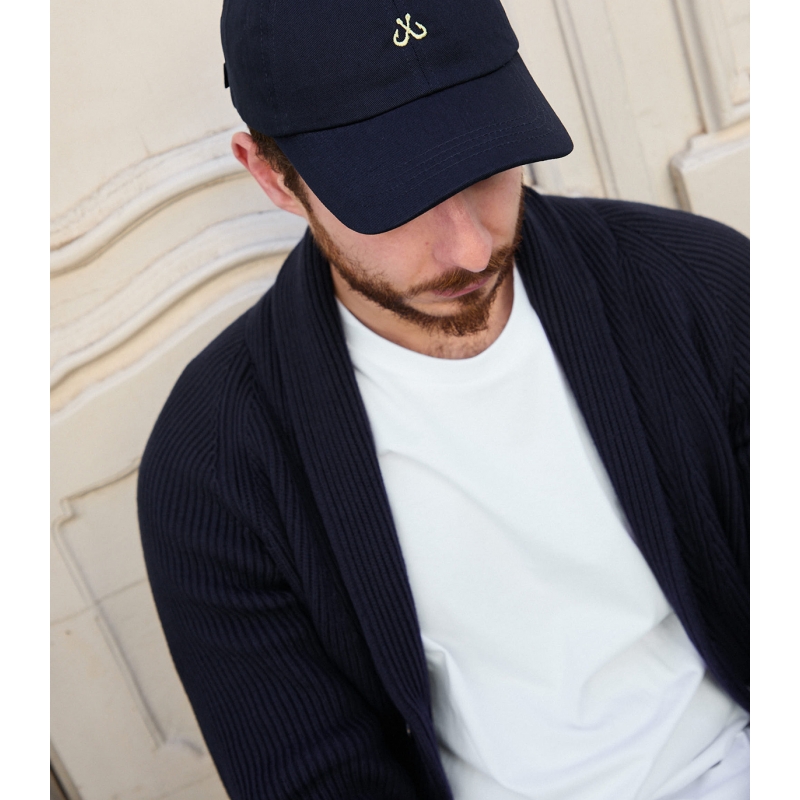 Blue Shawl Collar Jacket