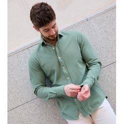 Bamboo Green Pique Shirt