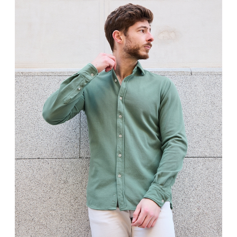 Camisa Piqué Verde Bambú HOOK