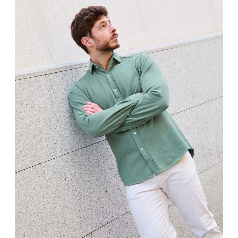 Camisa Piqué Verde Bambú HOOK