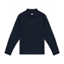 Indigo Linen Cotton Worker Jacket