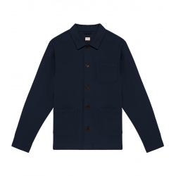 Indigo Linen Cotton Worker Jacket