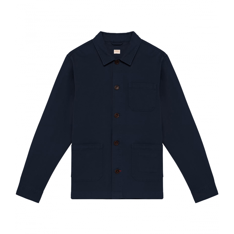 Indigo Linen Cotton Worker Jacket