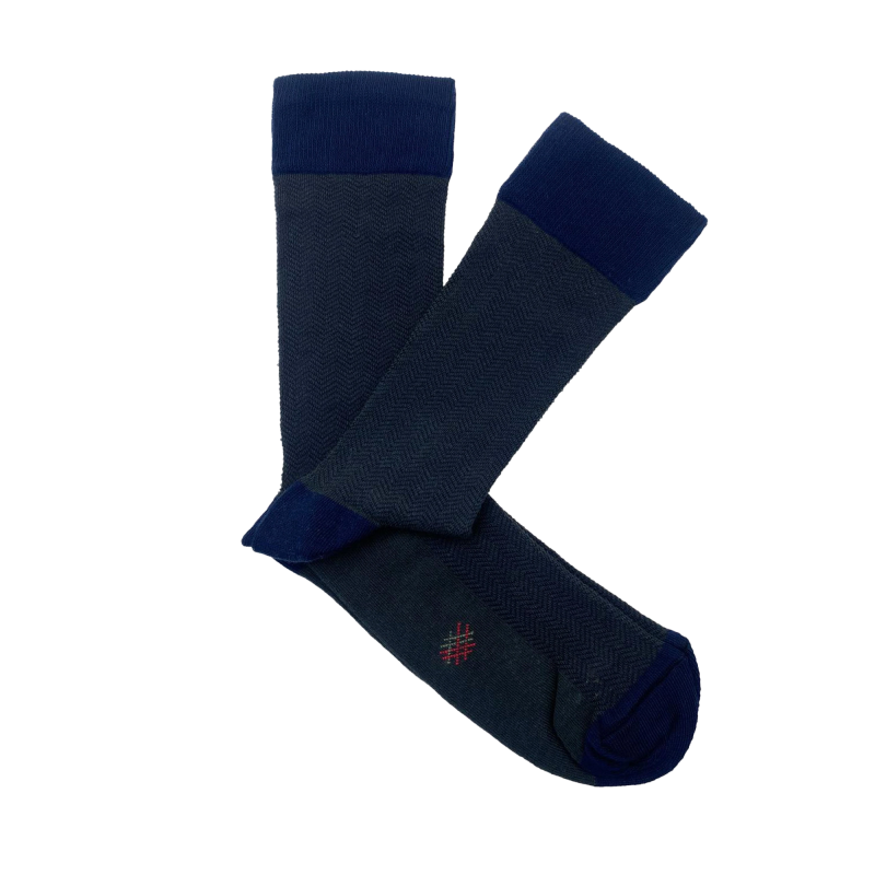 Calcetines Espiga Azul Y Verde