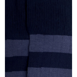 Blue Striped Ribbed Knee High Socks