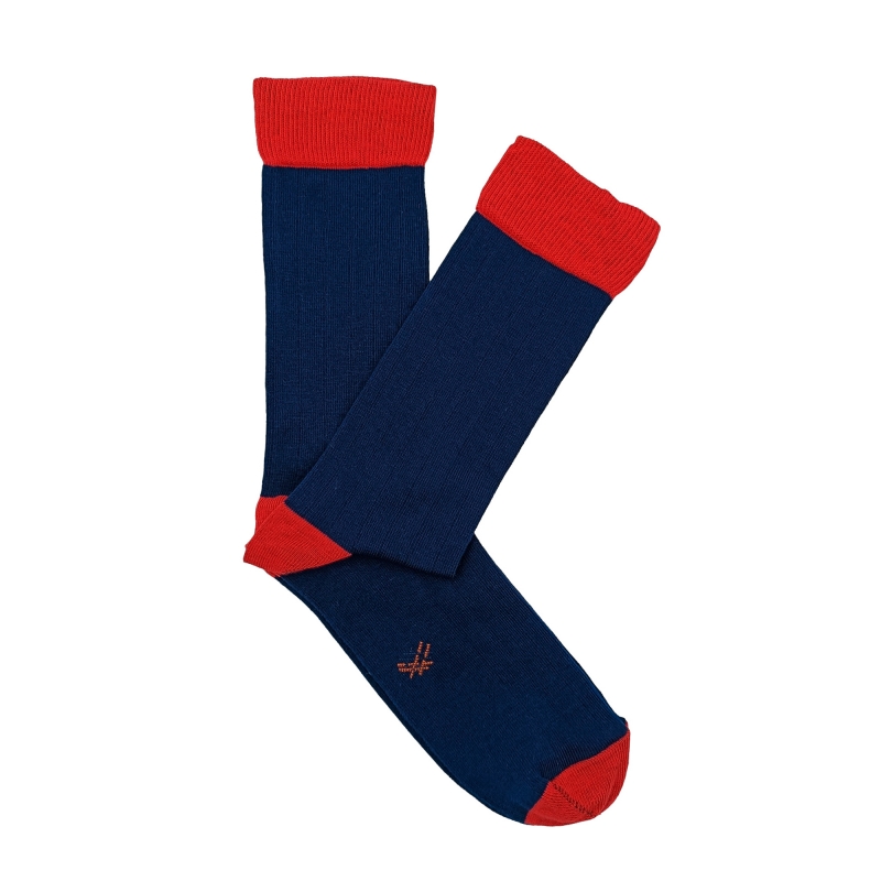 Calcetines Canalé Azul y Rojo - HOOK