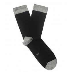 Black and Gray Ribbed Socks