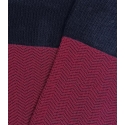 Calcetines Espiga Burdeos Y Azul - HOOK - Detalle