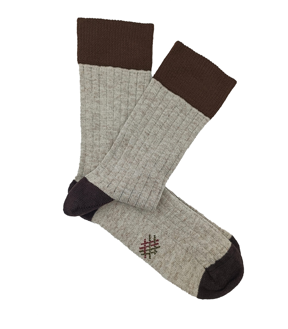 Calcetines Lana Beige Y Marrón - HOOK