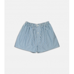 Green and White Striped Boxer Shorts