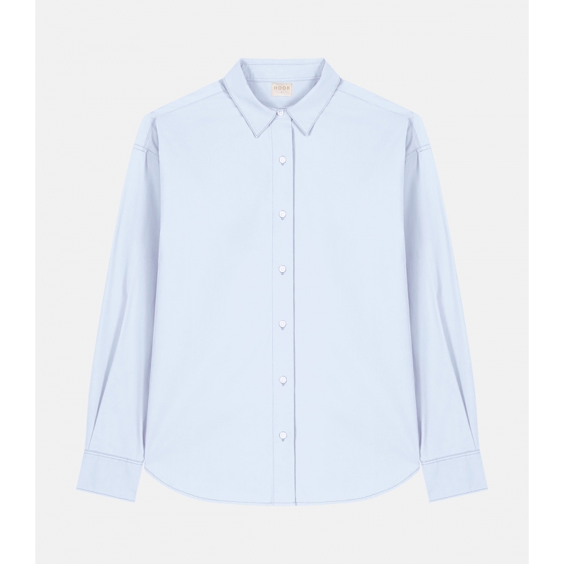 HOOK Blue Poplin Organic Cotton Shirt