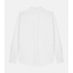 Espalda Camisa Blanca Popelín Algodón Orgánico