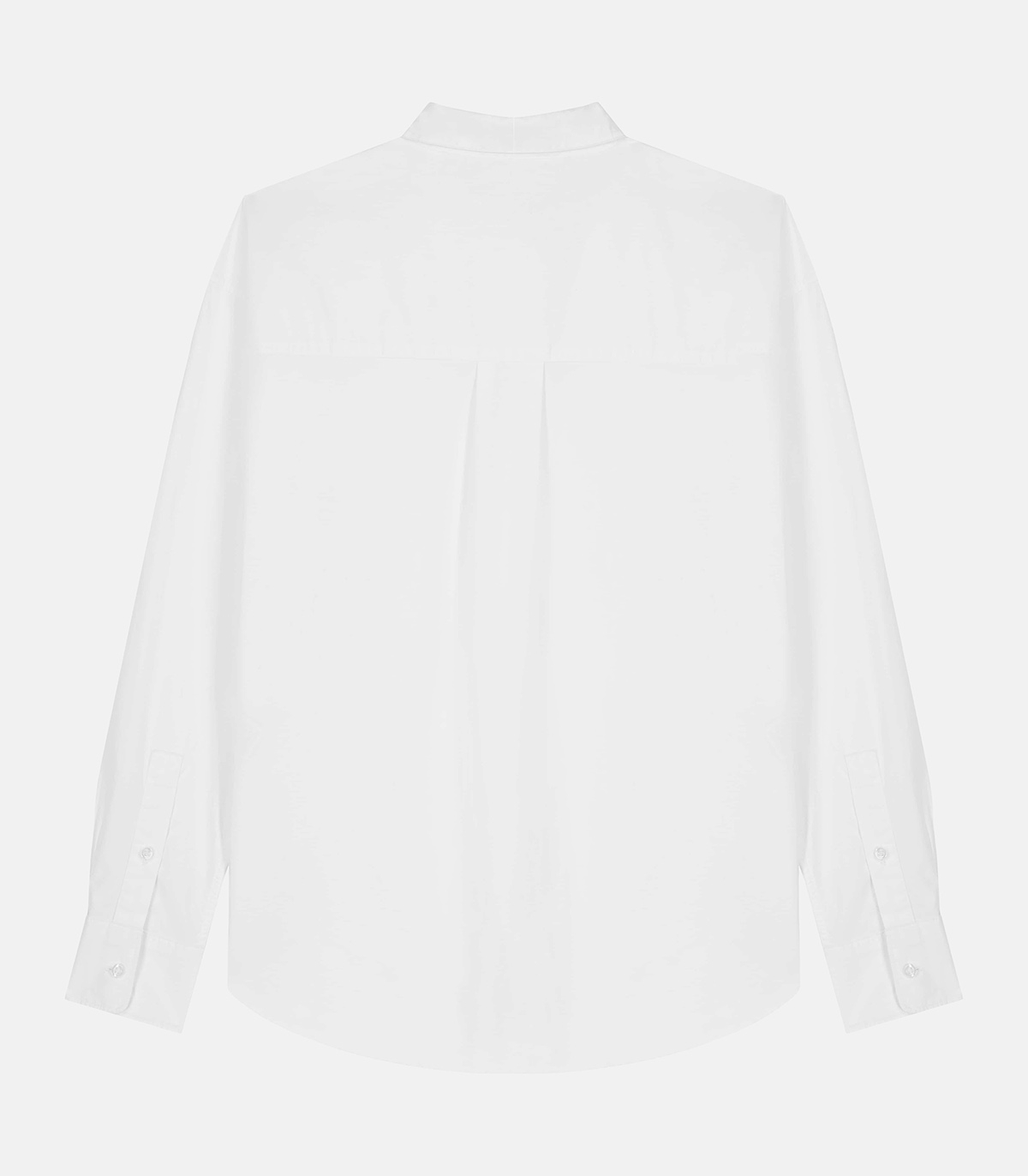 Espalda Camisa Blanca Popelín Algodón Orgánico