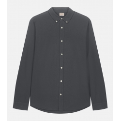 Camisa Oxford Lavado Antracita Algodón Orgánico