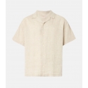 Short-sleeved linen shirt