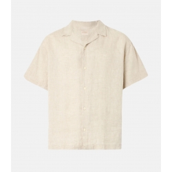 Short-sleeved linen shirt