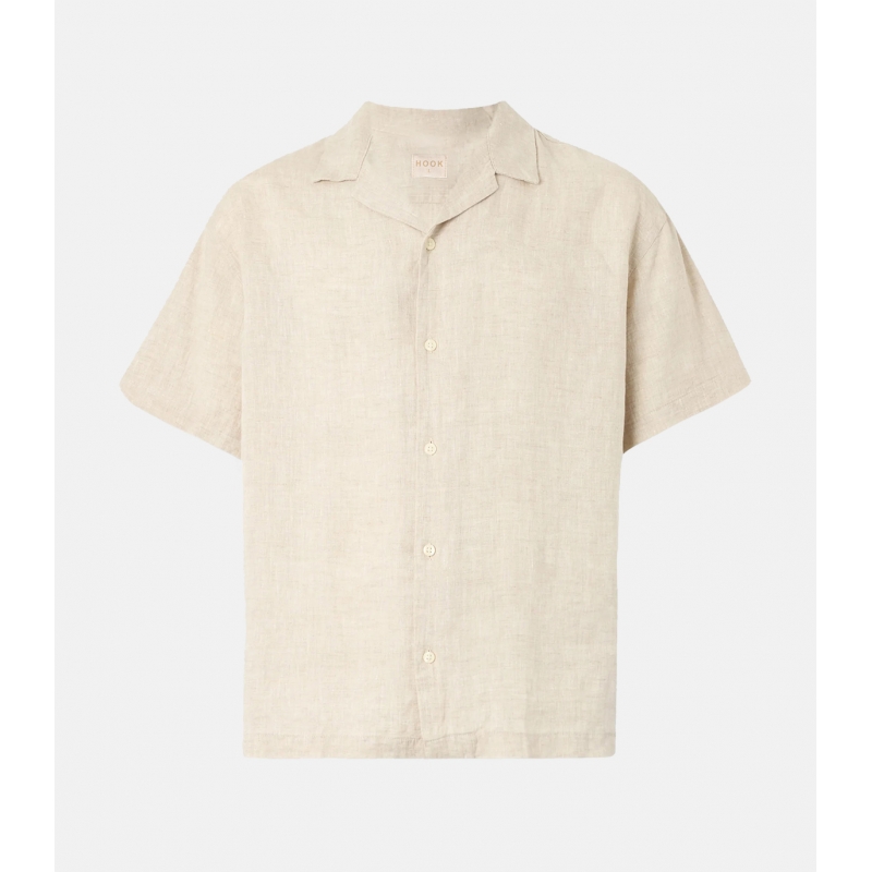 Camisa Lino manga corta hook