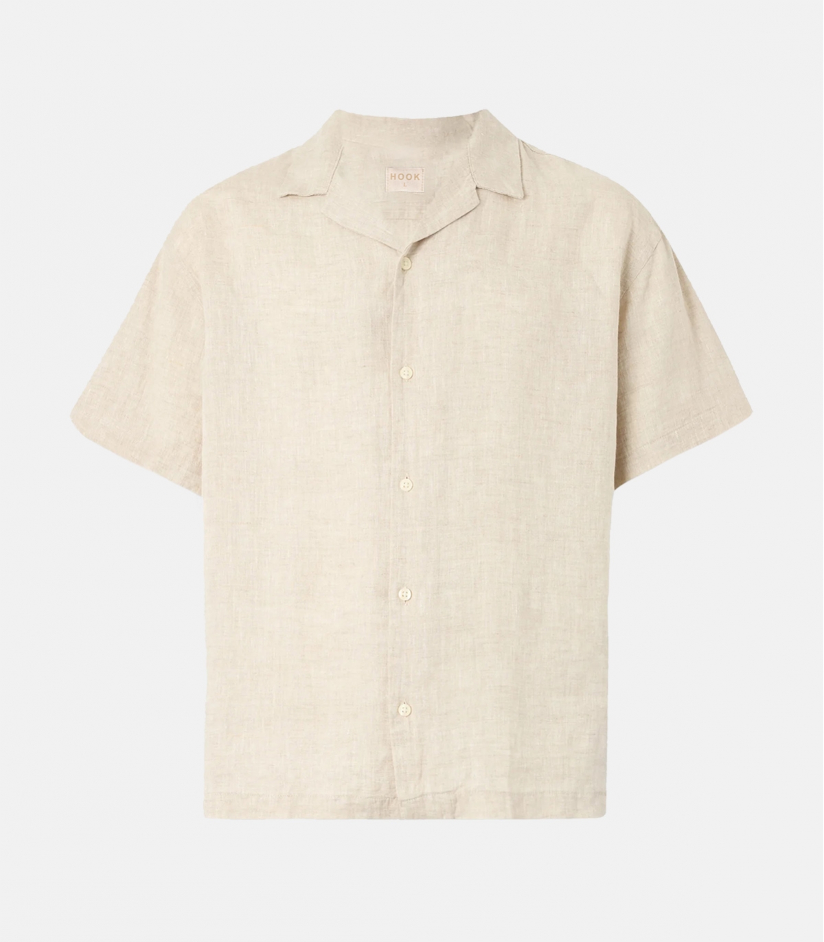 Short-sleeved linen shirt