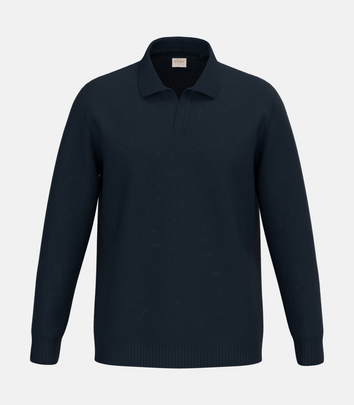 HOOK Navy Blue Polo Sweater