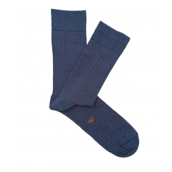 Blue and Pink Polka Dot Socks