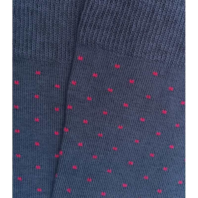 Blue and Pink Polka Dot Socks