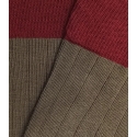 Laurel Green and Red Ribbed Socks
