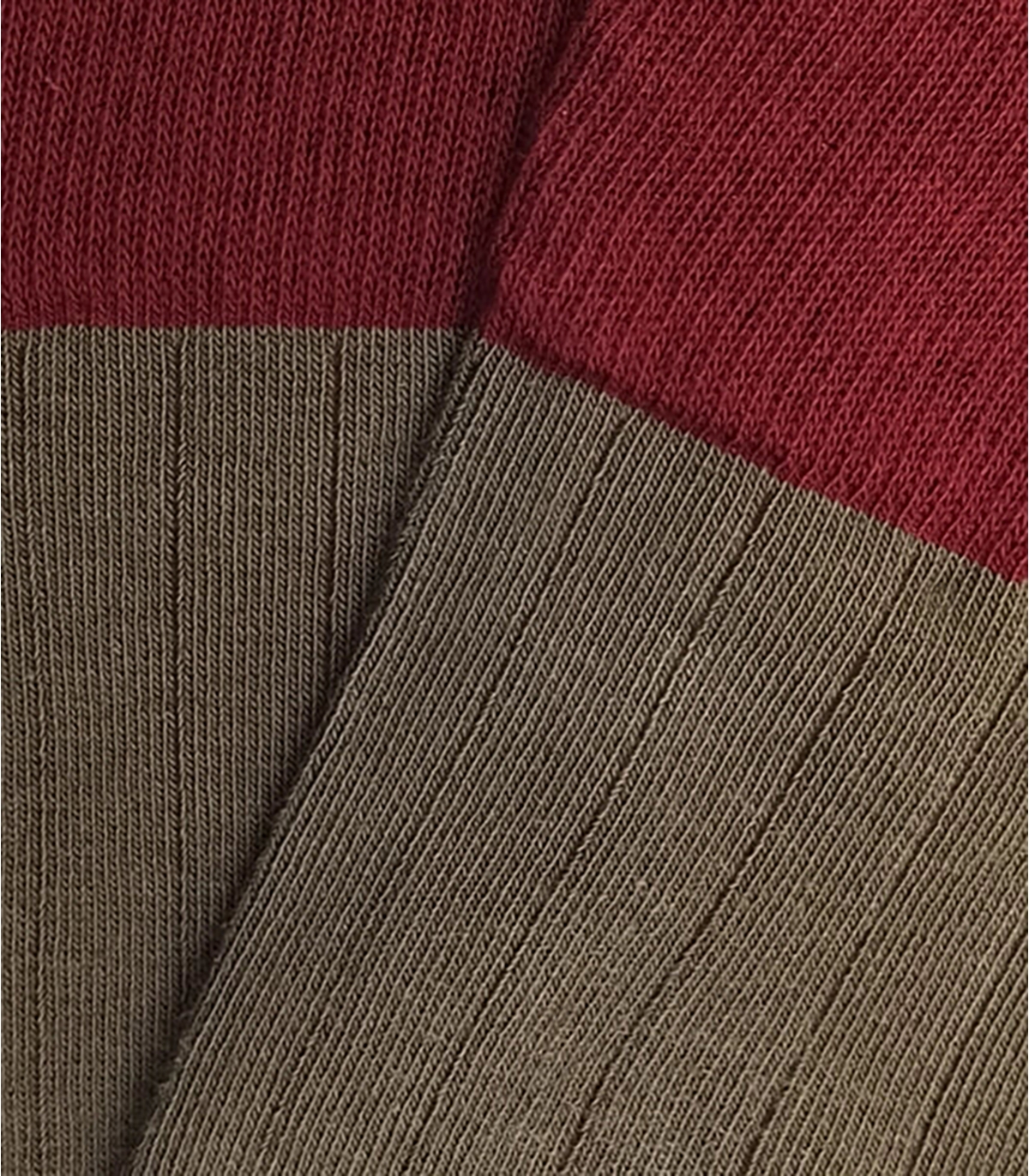 Calcetines Canalé Verde Laurel Y Rojo