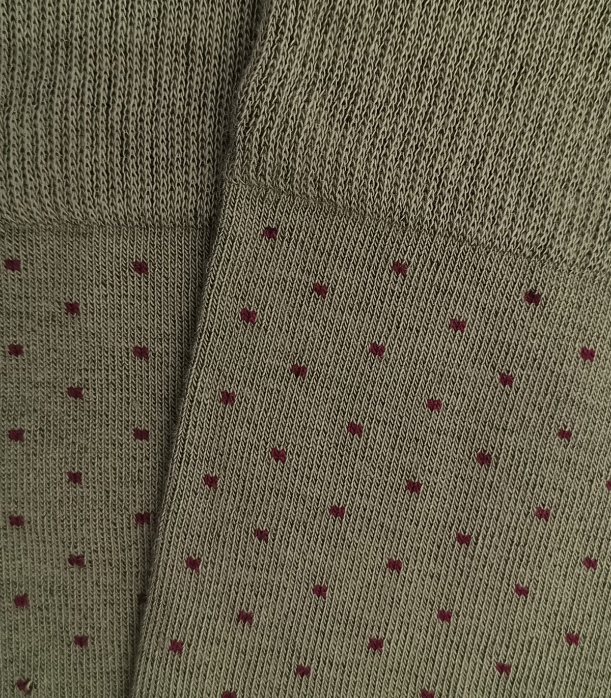 Calcetines Topitos Verde Y Burdeos