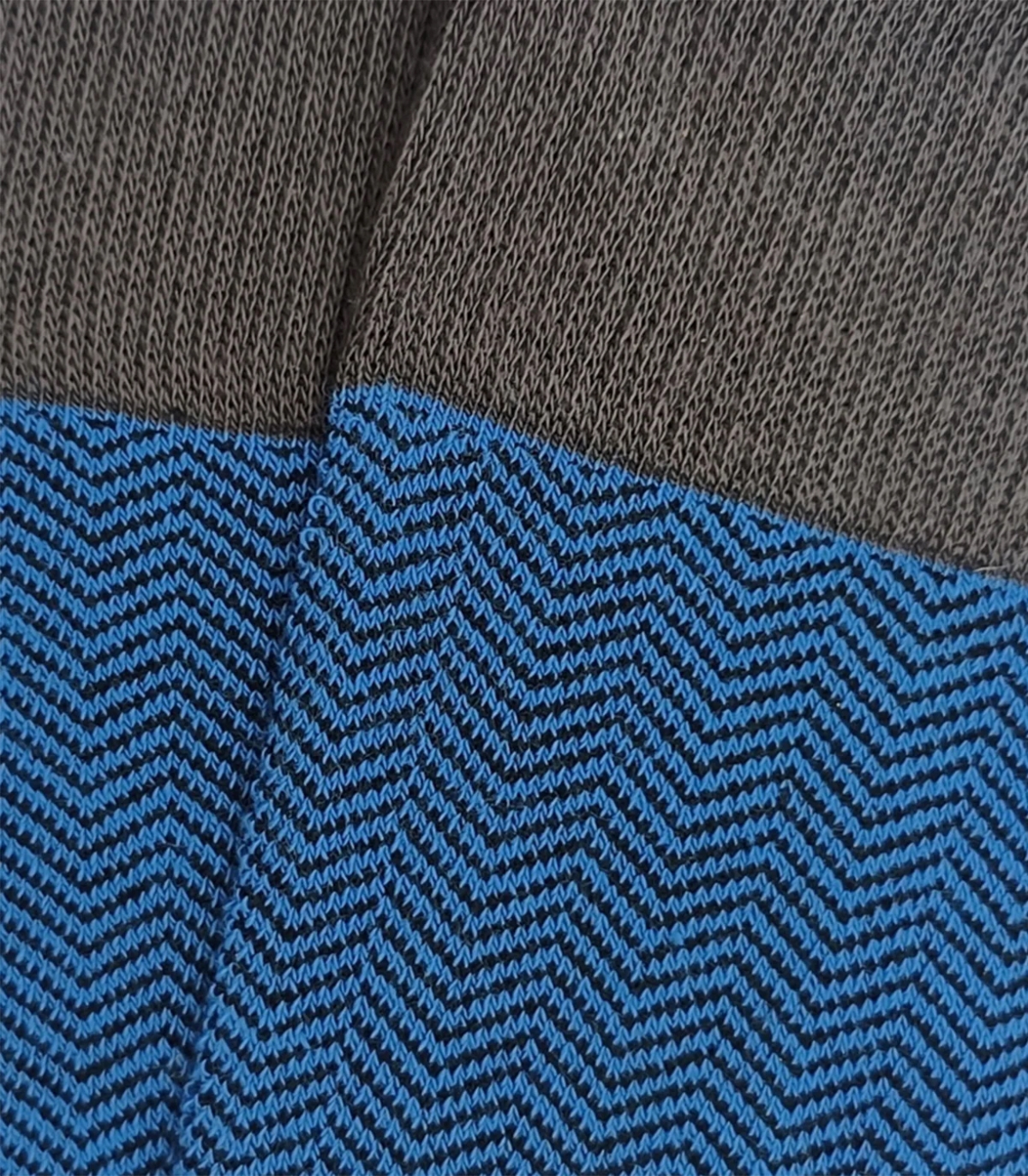 Calcetines Altos Espiga Gris Y Azulón