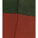 Green and Orange Herringbone Knee High Socks
